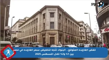 خفض الفائدة المتوقع.. البنوك تتجه لتخفيض سعر الفائدة في مصر بين 1% و2% خلال أغسطس 2025
